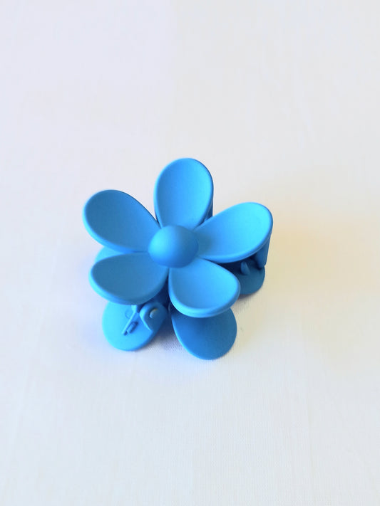 Mini Blue Flower Claw Clip