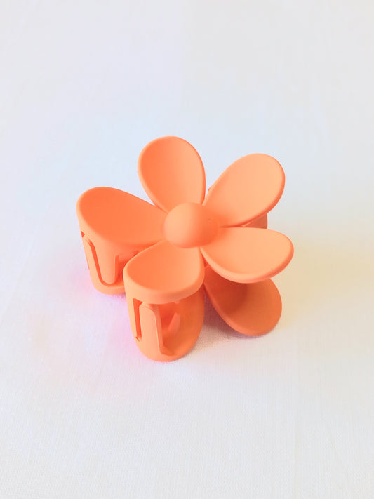 Mini Orange Flower Claw Clip