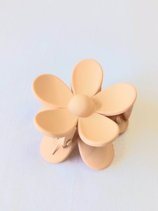 Mini Peach Flower Claw Clip