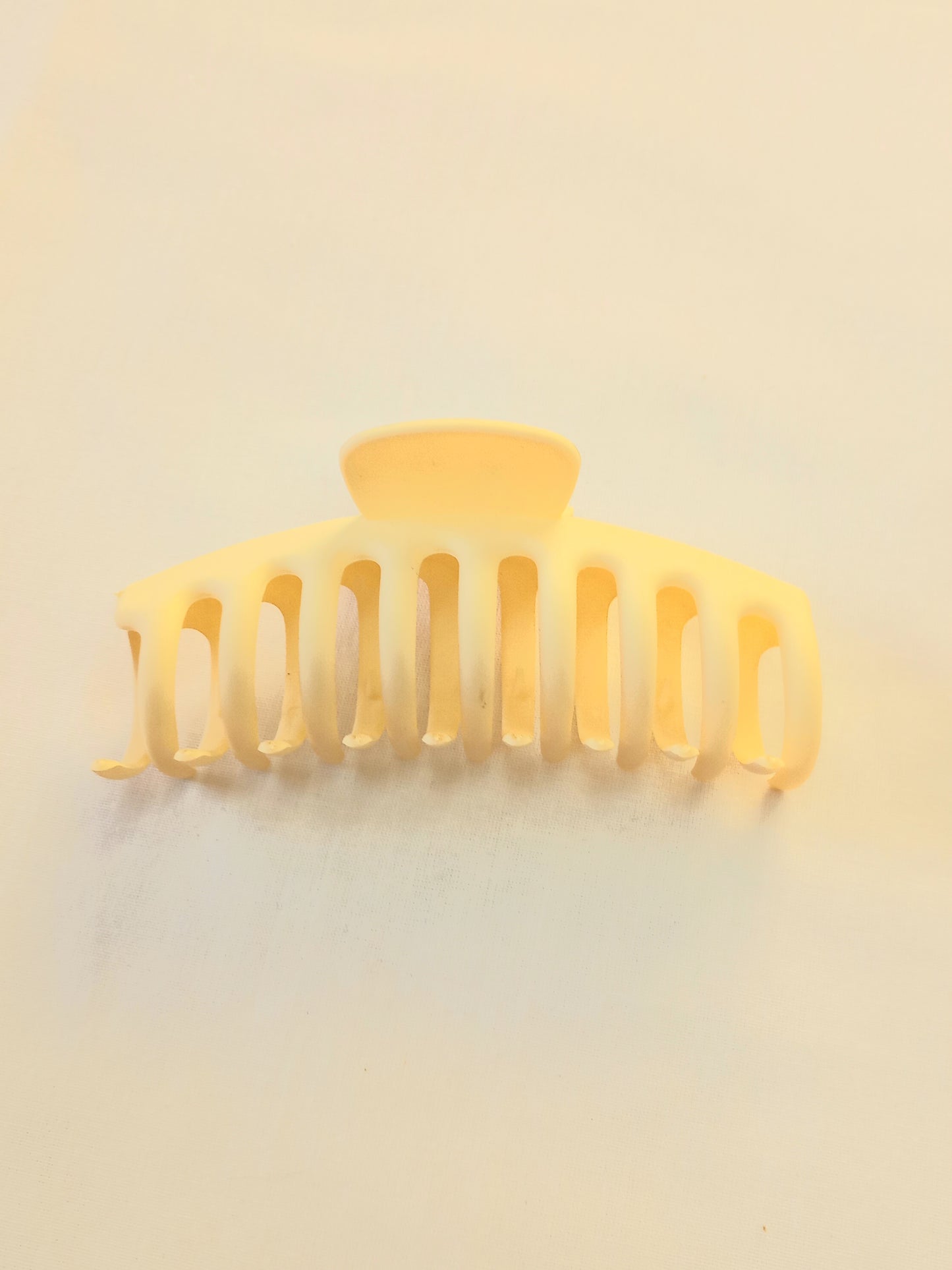 Cream Claw Clip
