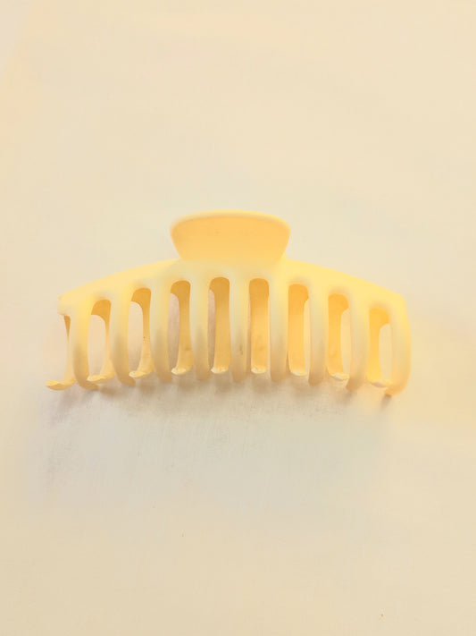 Cream Claw Clip